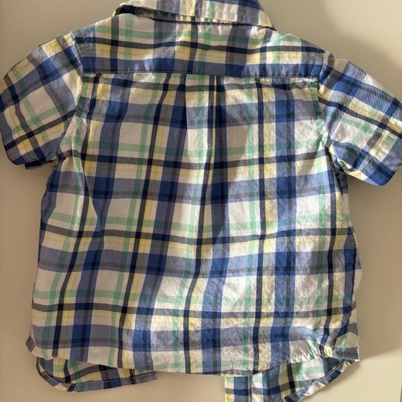 Janie & Jack baby boy plaid button down - Picture 3 of 3